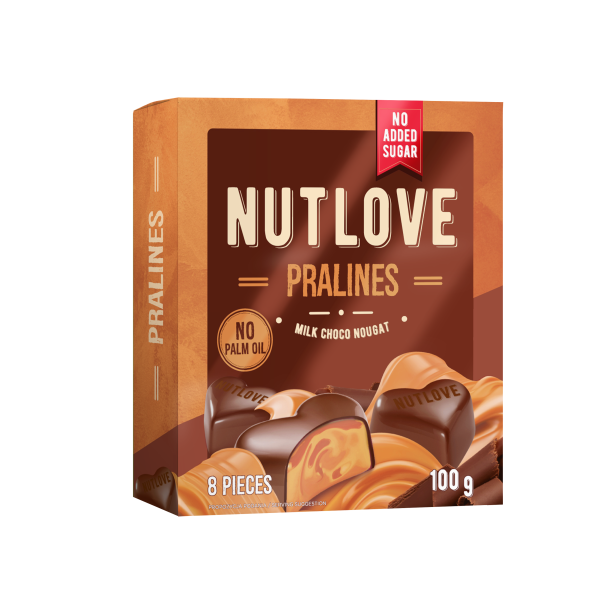 NUTLOVE PRALINES MILK CHOCO NOUGAT - 100g