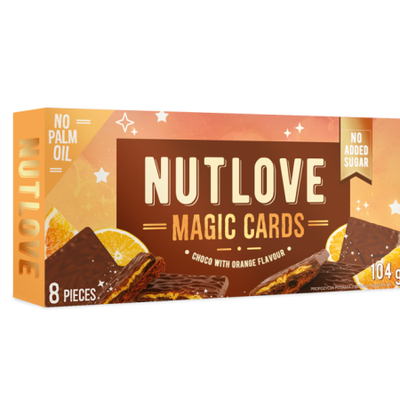 NUTLOVE MAGIC CARDS CHOCO WITH ORANGE - 104g