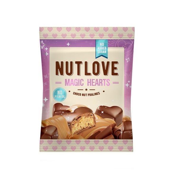 NUTLOVE MAGIC HEARTS CHOCO NUT PRALINES - 100g
